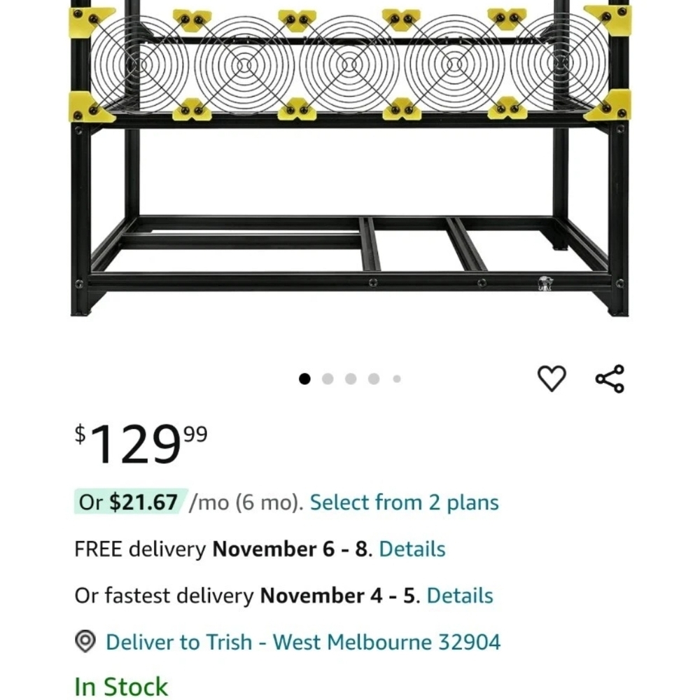 Open Air Mining Rig Frame - Black